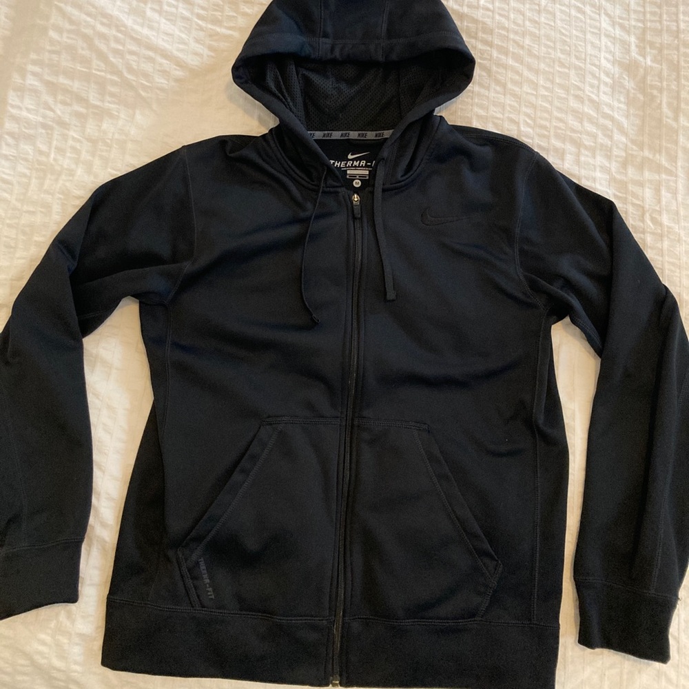 Nike Therma Fit Black Sweatshirt Hoodie Size M